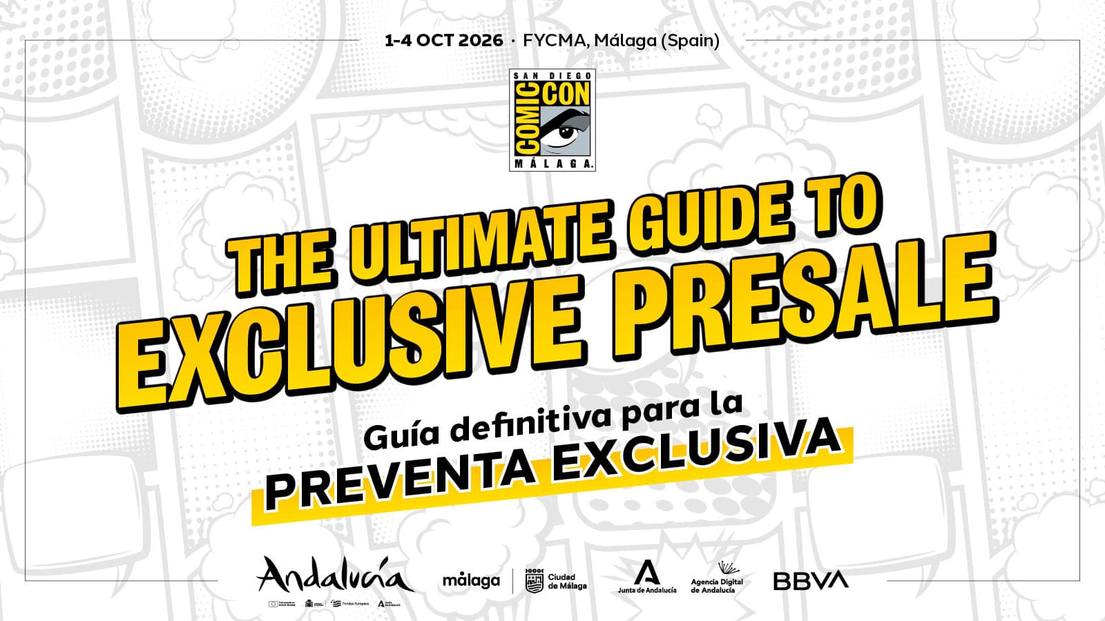 Preventa de entradas para la San Diego Comic-Con Málaga 2026