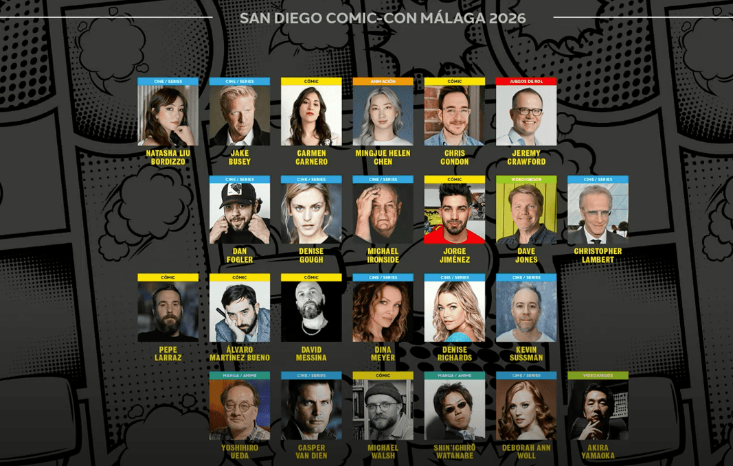 Nuevos invitados a la San Diego Comic Con Málaga 2026